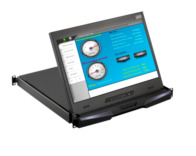 Space-Saving KVM Switch for USB & Rackmount LCD