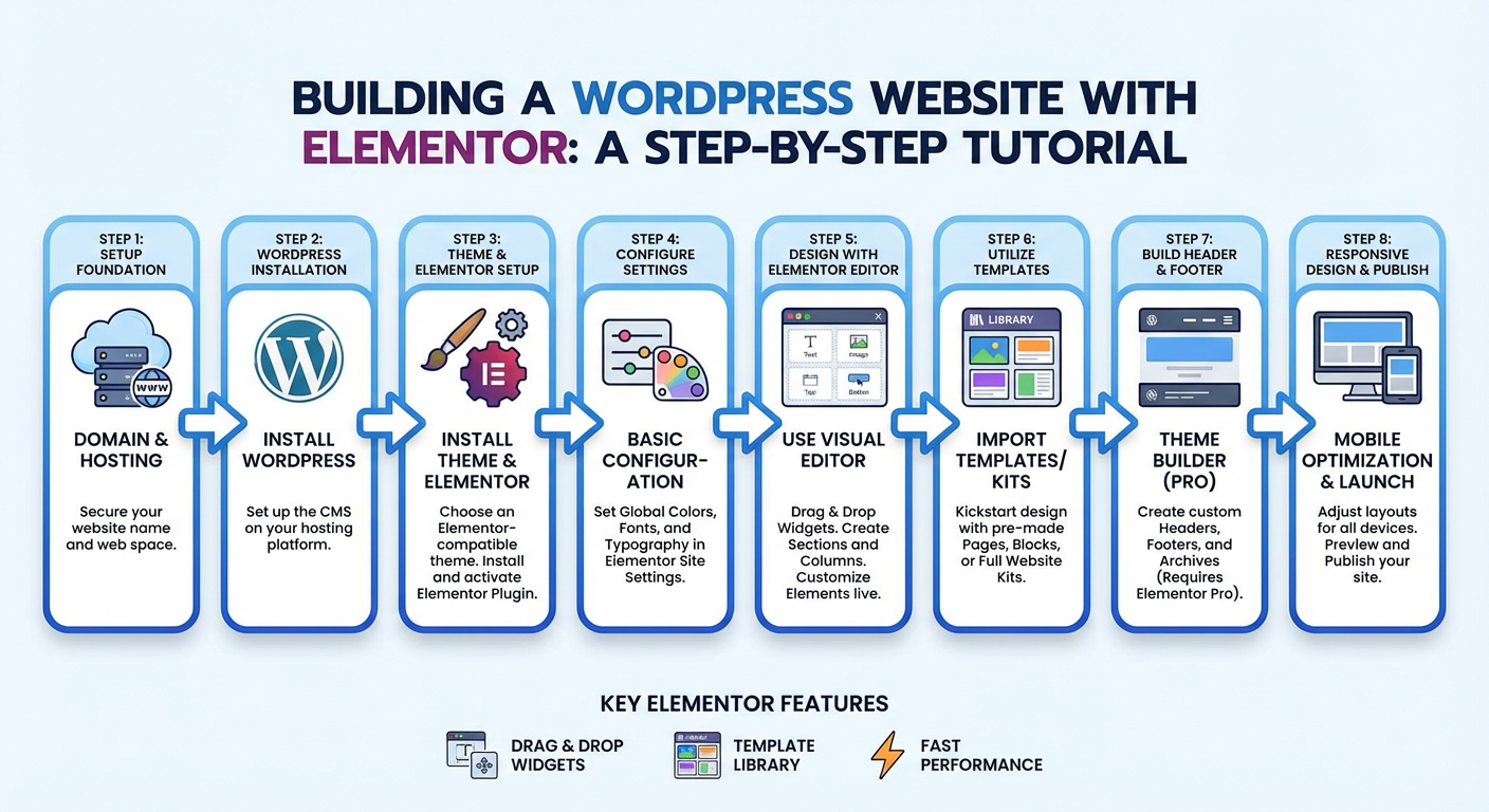 Roadmap to a Stunning Elementor Website: A Step-by-Step WordPress Tutorial
