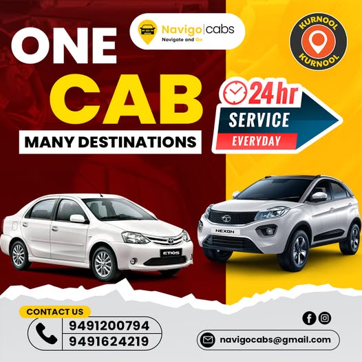 corporate transportation || public transportation || local transportation ||  24/7 taxi services in Kurnool